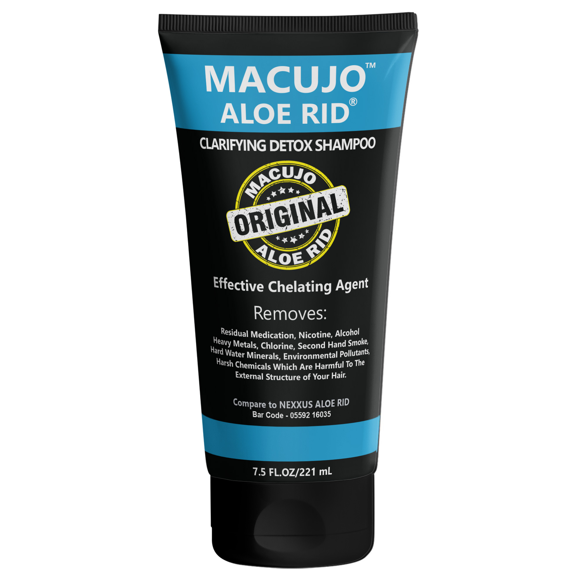 Macujo Aloe Ris Shampoo 7.5 oz bottle