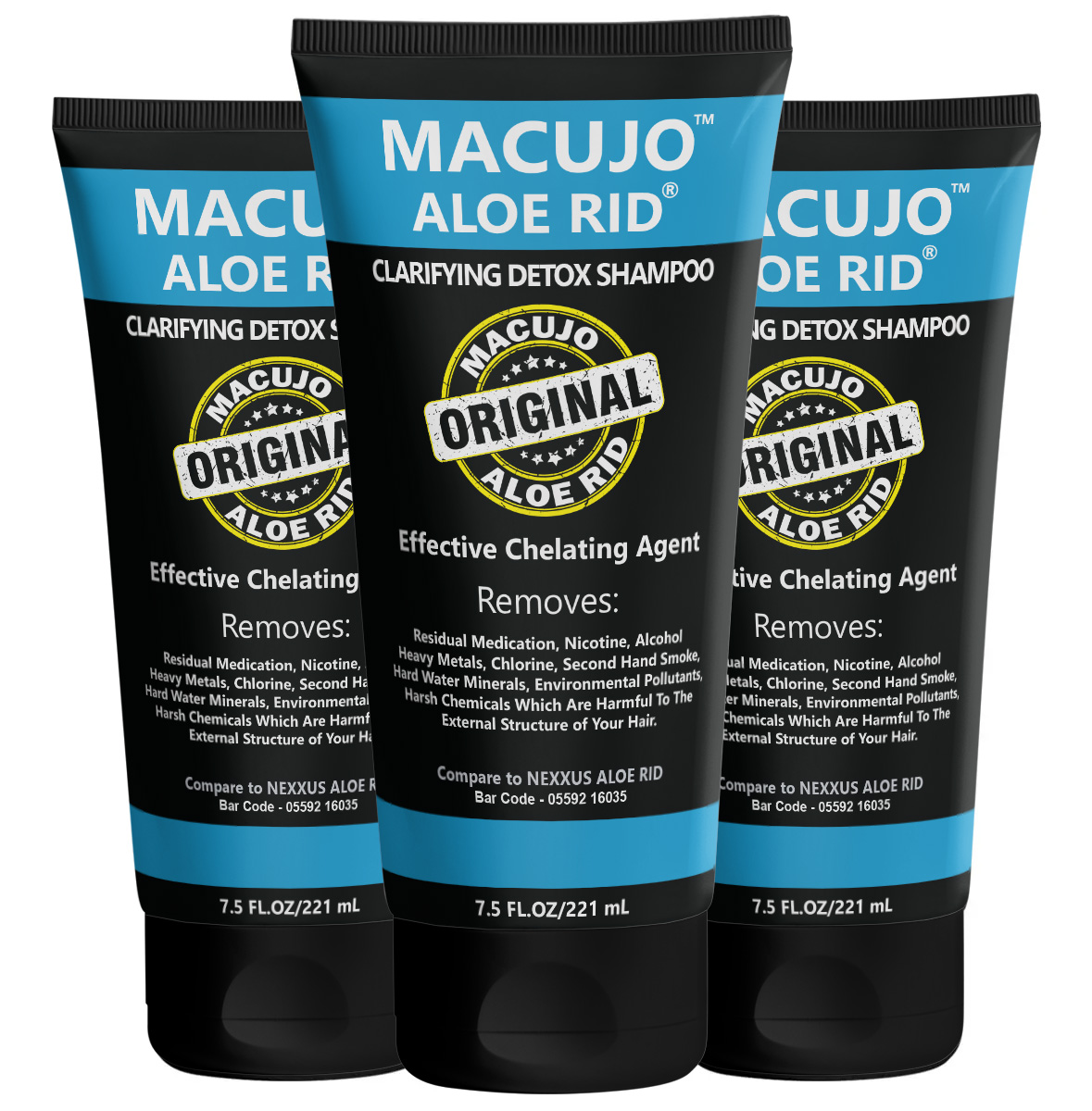 Macujo Aloe Rid Shampoo (3 pack)
