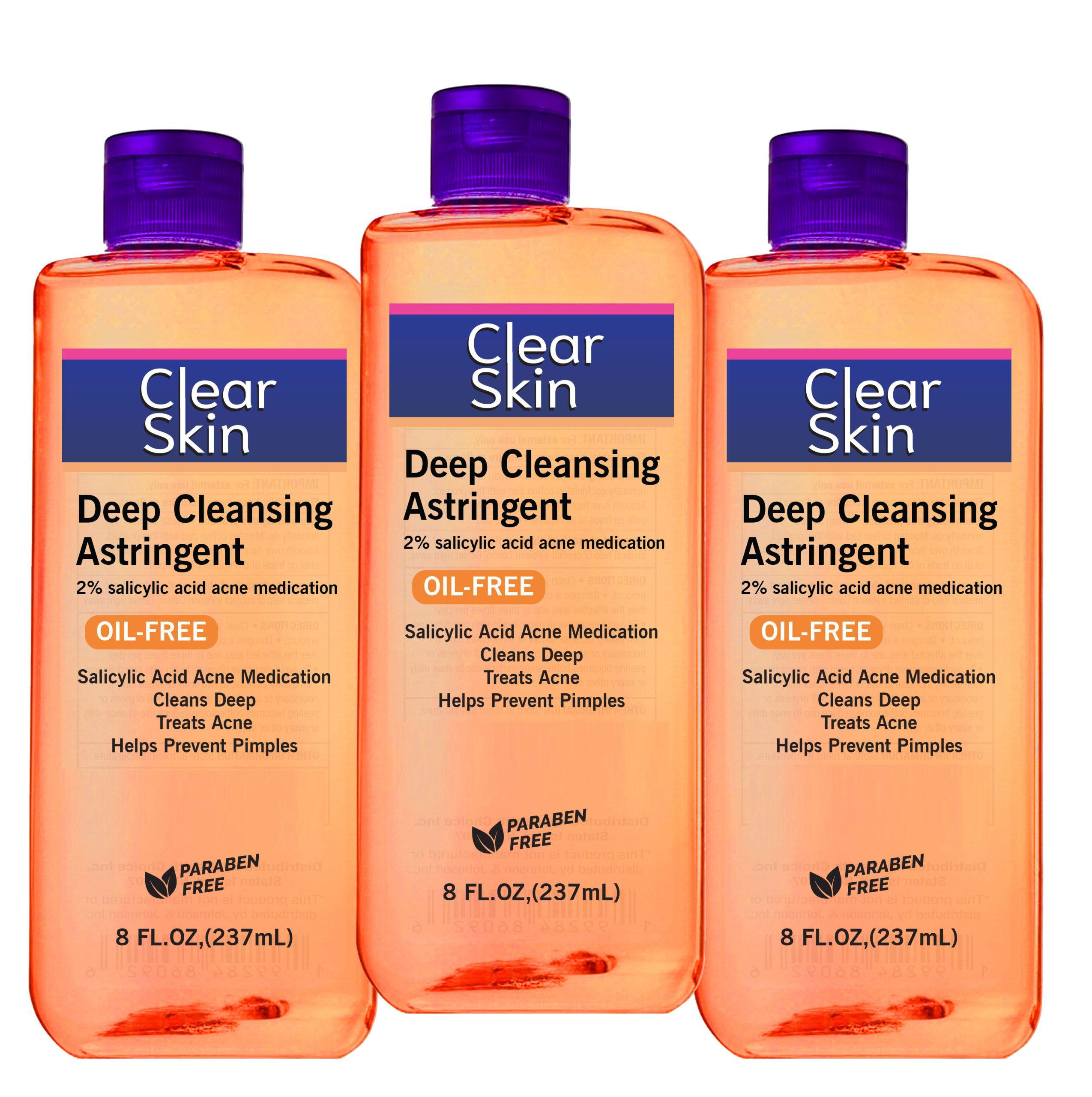 (3Pack) Clear Skin Deep Cleansing Astringent with 2% Salicylic Acid Works With the Mike's Macujo Method