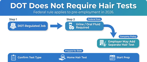 DOT hair testing policies breakdown infographic