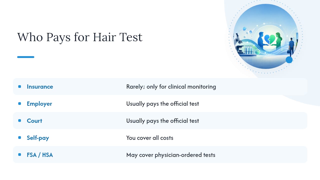 Does Insurance Cover the Cost of a Hair Drug Test? — overview diagram