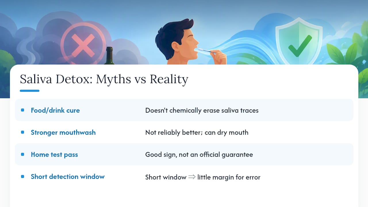 Four saliva detox myths and evidence status