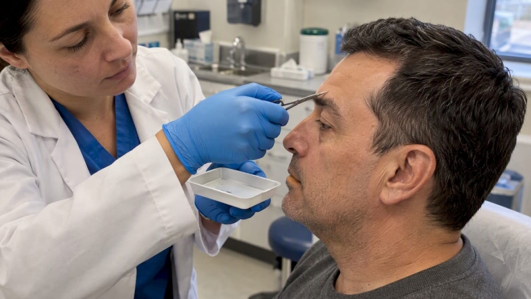 1791718883862_Technician-collecting-eyebrow-hair-for-testing