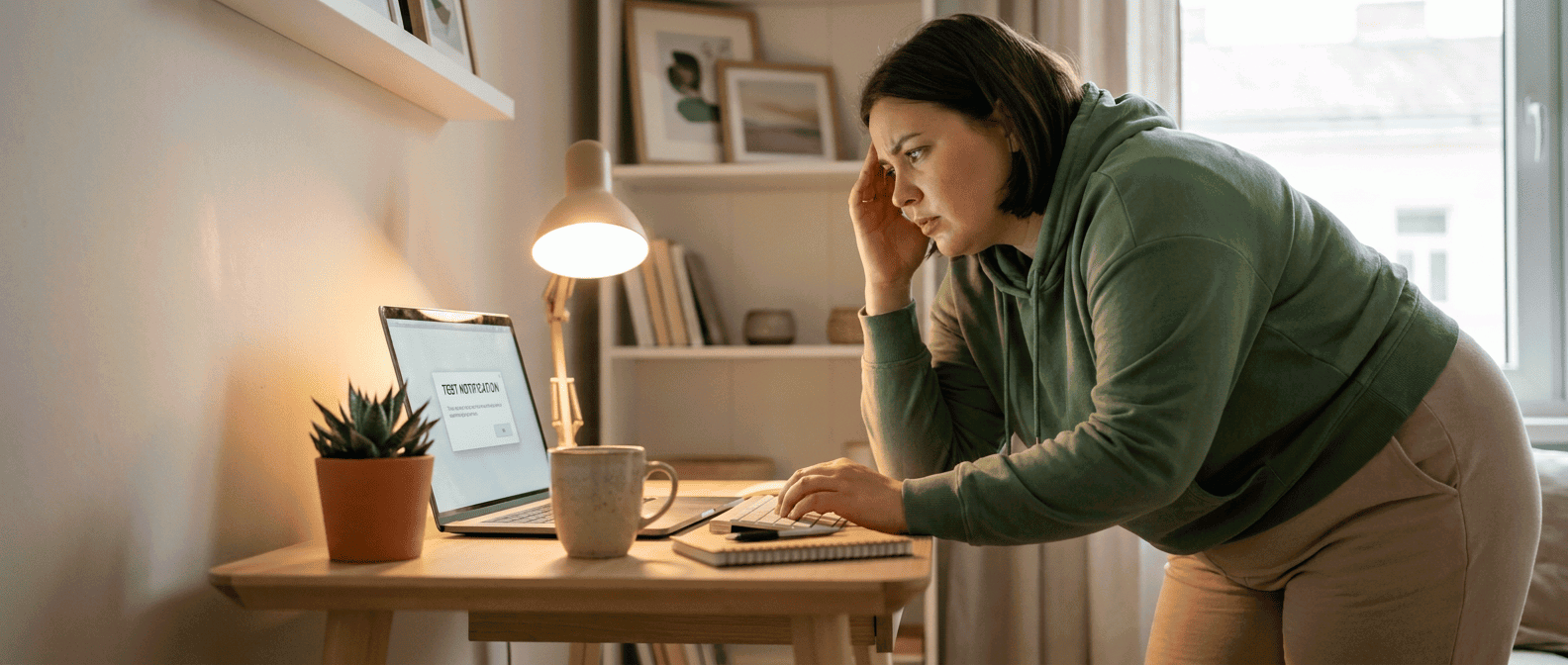 concerned-applicant-reviewing-test-notification-laptop