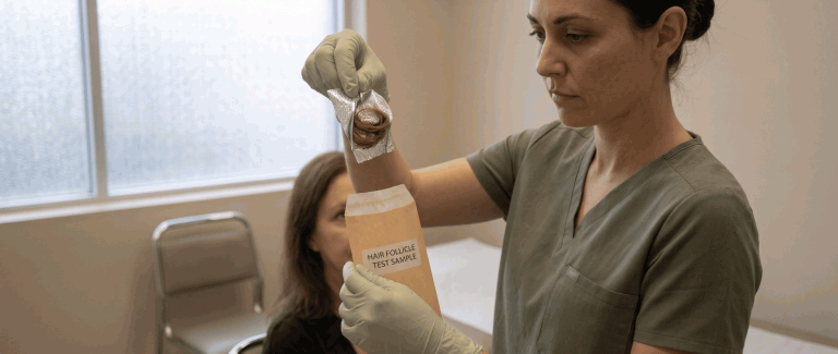 clinician-handling-hair-test-samples