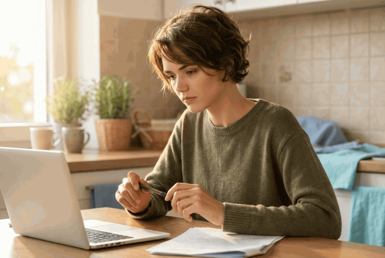 job-seeker-reviewing-paperwork-kitchen-table-macujo